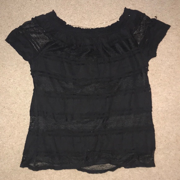 Time and Tru Tops - Black  Fashionable Off Shoulders Top